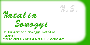 natalia somogyi business card